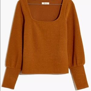 Madewell Ottoman Rib Square-Neck Top